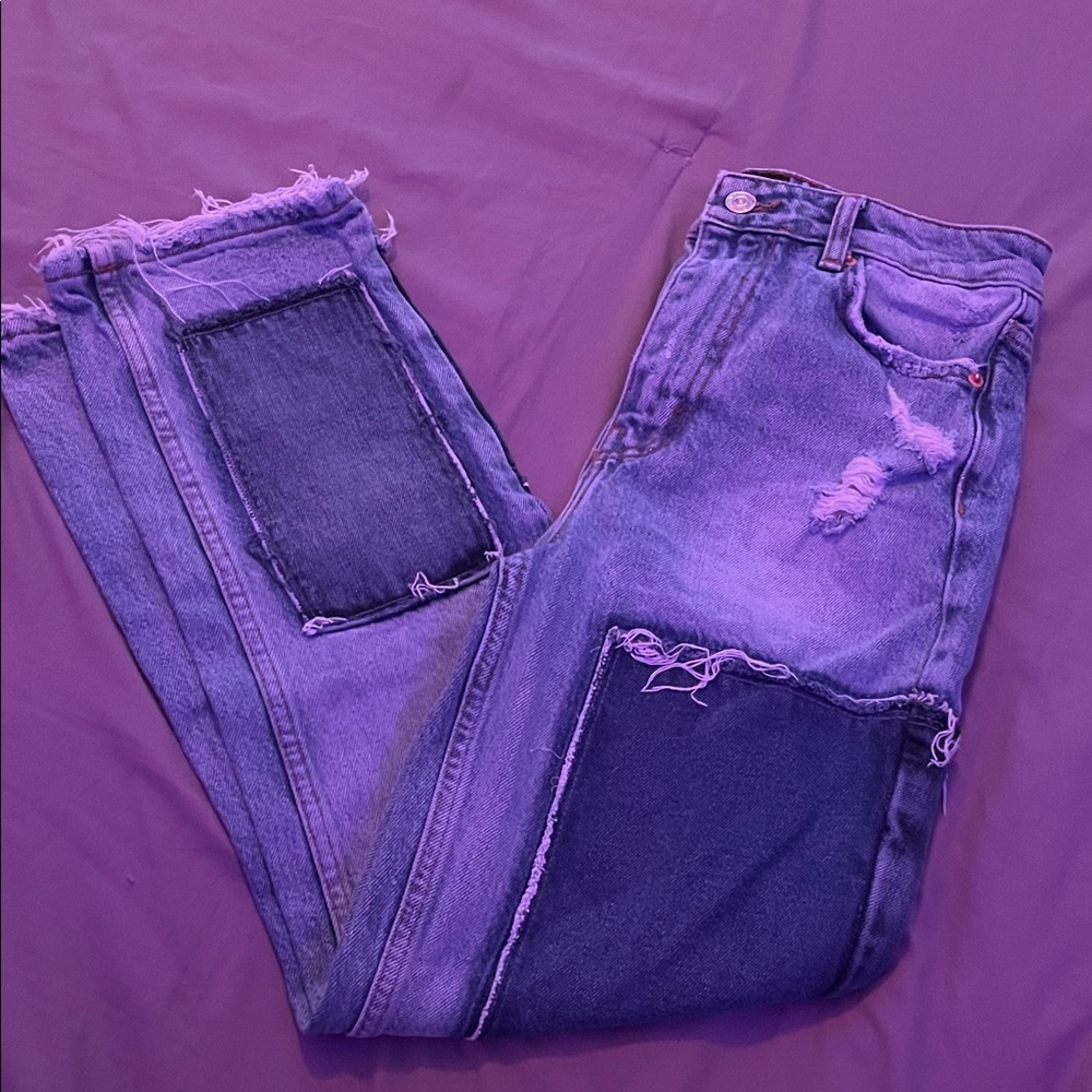 BDG Blue Distressed straight leg Jeans